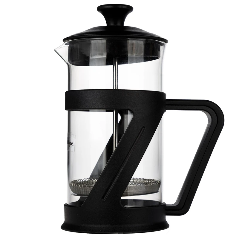 فرنچ پرس شیشه‌ای با پایه پلاستیکی و توری فلزی 600